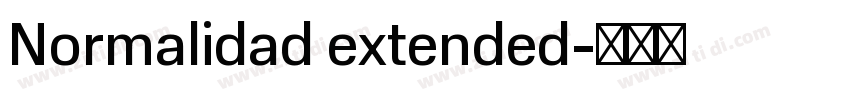 Normalidad extended字体转换